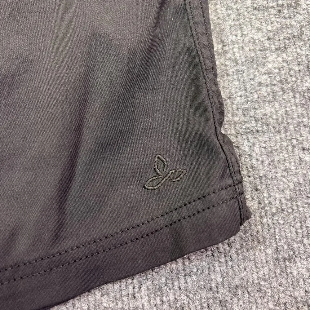 PrAna Shorts Mens 32 Gray Chino Nylon Stretch 11 Inch Inseam Travel Casual